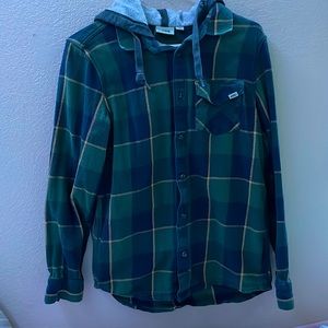 Vans Green Flannel Hoodie